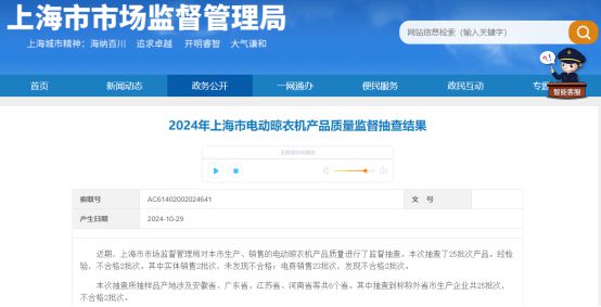 年抽检大数据：合格率70%凯发k8入口电动晾衣架近三(图12)