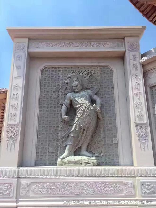风水布局中的作用石雕哼哈二将在(图4)